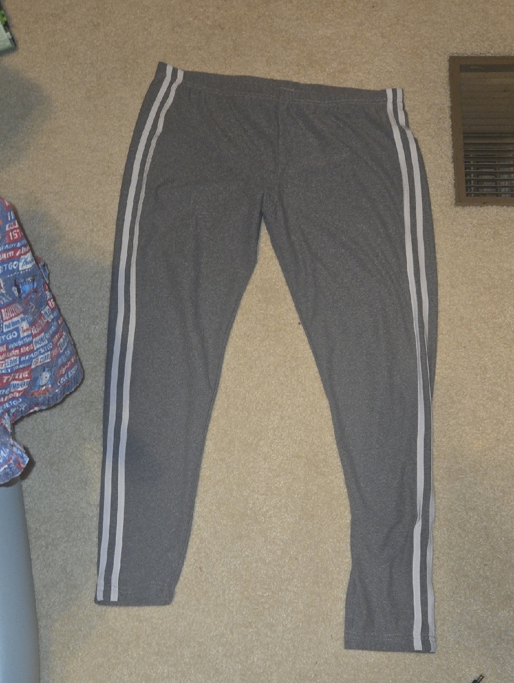 No Boundaries Gray And White Leggings